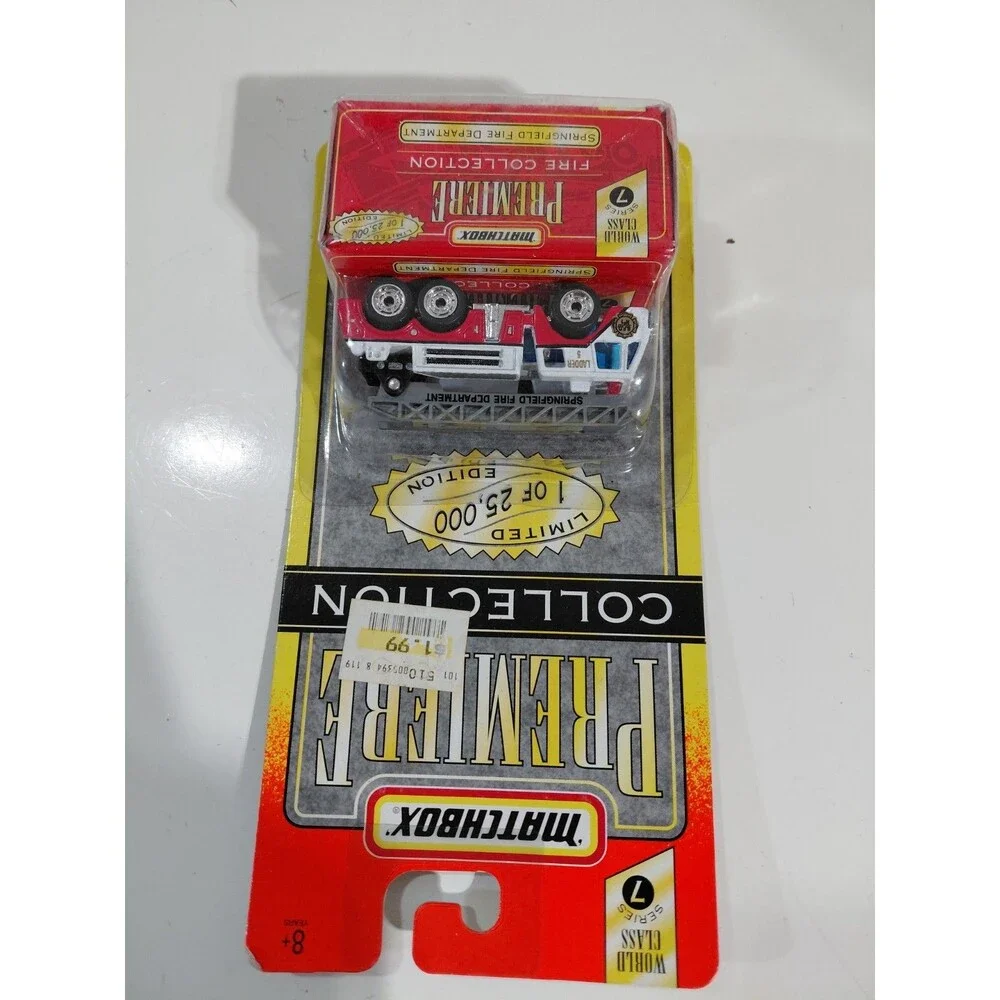 NIB Matchbox Premiere Collection 1:64 DieCast Springfield Fire Dept Ladder Truck